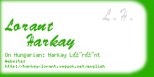 lorant harkay business card